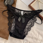 Girls Sexy G String Lace Panties Women Rhinestones Underwear Briefs Hollow Out Thong Transparent Lingerie Intimates