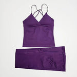 NCLAGEN Vision Twist Front Longline Top And Vision Flares 2 Piece Fitness Set Women Sportwear Gym Clothes Workout Running Suit