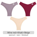 3Pcs/set Women Cotton Brazilian Panties S-XL Waffle Style Underpants Ladies Cotton Underwear Comfortable Soft Female Lingerie