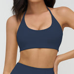Neck Hanging Sports Bra High Support Women Push Up Bra Summer Gym Clothes Fitness Halter Top Quick Dry Running Workout Underwear