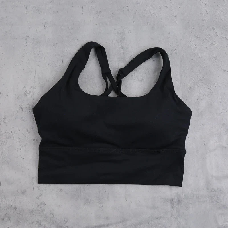 DIAS FIT JOY Yoga bra Naked feel cross back sports bra yoga clothes women's Cycling running fitness top