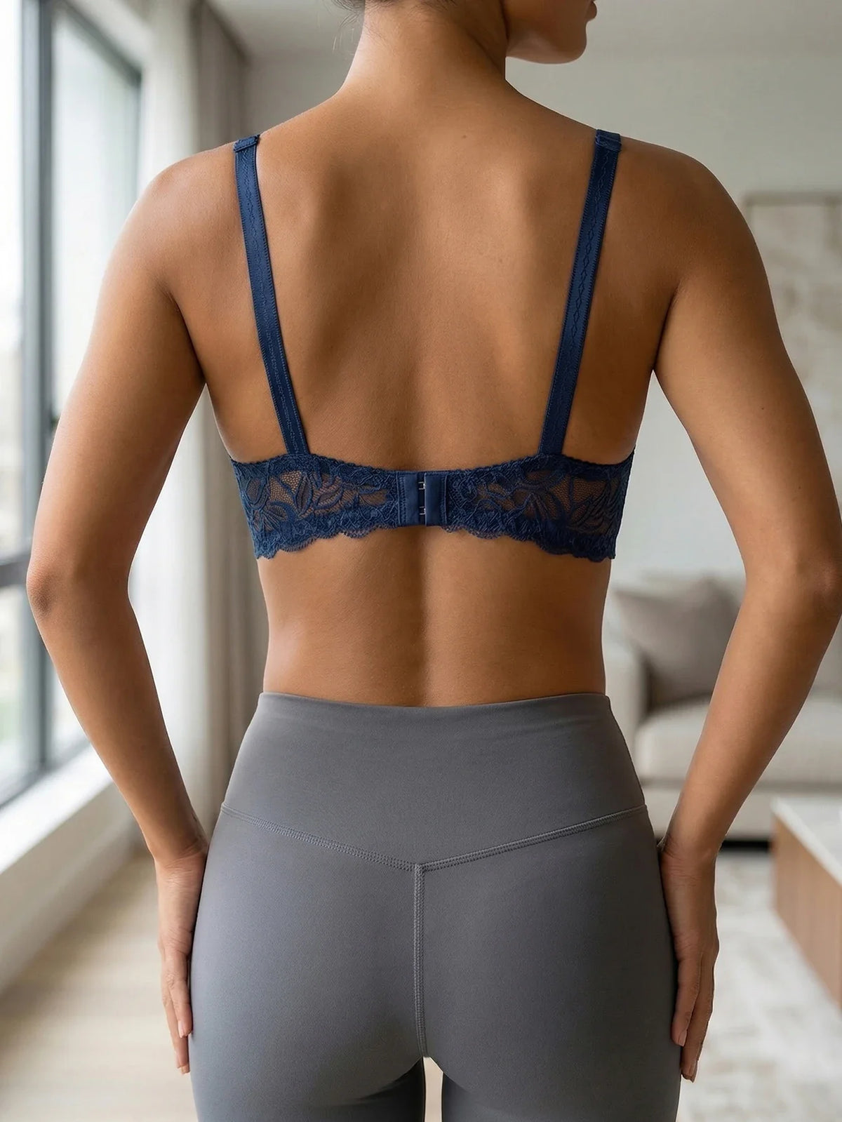 French Women's Lace Trim Push Up Bra Sexy Mesh Underwire Underwear Comfy Thin Padding Floral Lace Lingerie Bra