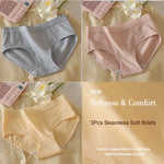3Pcs Women's Cotton Underwear Panty Cute Sexy Panties Female Seamless Underpants Solid Color Panty Intimates Women Lingerie S-XL