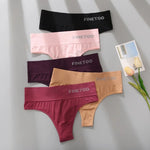 3Pcs M-2XL Seamless Thongs Women High Waist G-string Ladies Comfortable Bikini Panties Thong Underpants Girls Underwear Lingerie