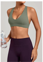 Sports Bra Gathered Neck Hanging Style Backless Tight Yoga Bra Women's Top Fitness Outdoorsports Pilates Training Gym Workout
