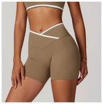 Yoga Shorts Women Fitness Shorts V-shaped Waist Running Cycling Shorts Breathable Sports Leggings High Waist Workout Gym Shorts
