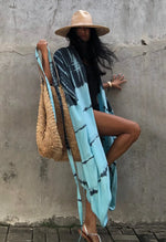 Beach Cover Ups for Swimwear Women Black Tie Dye Kimono Swimsuit Cape Summer Dress 2022 Beachwear Outfits Sales