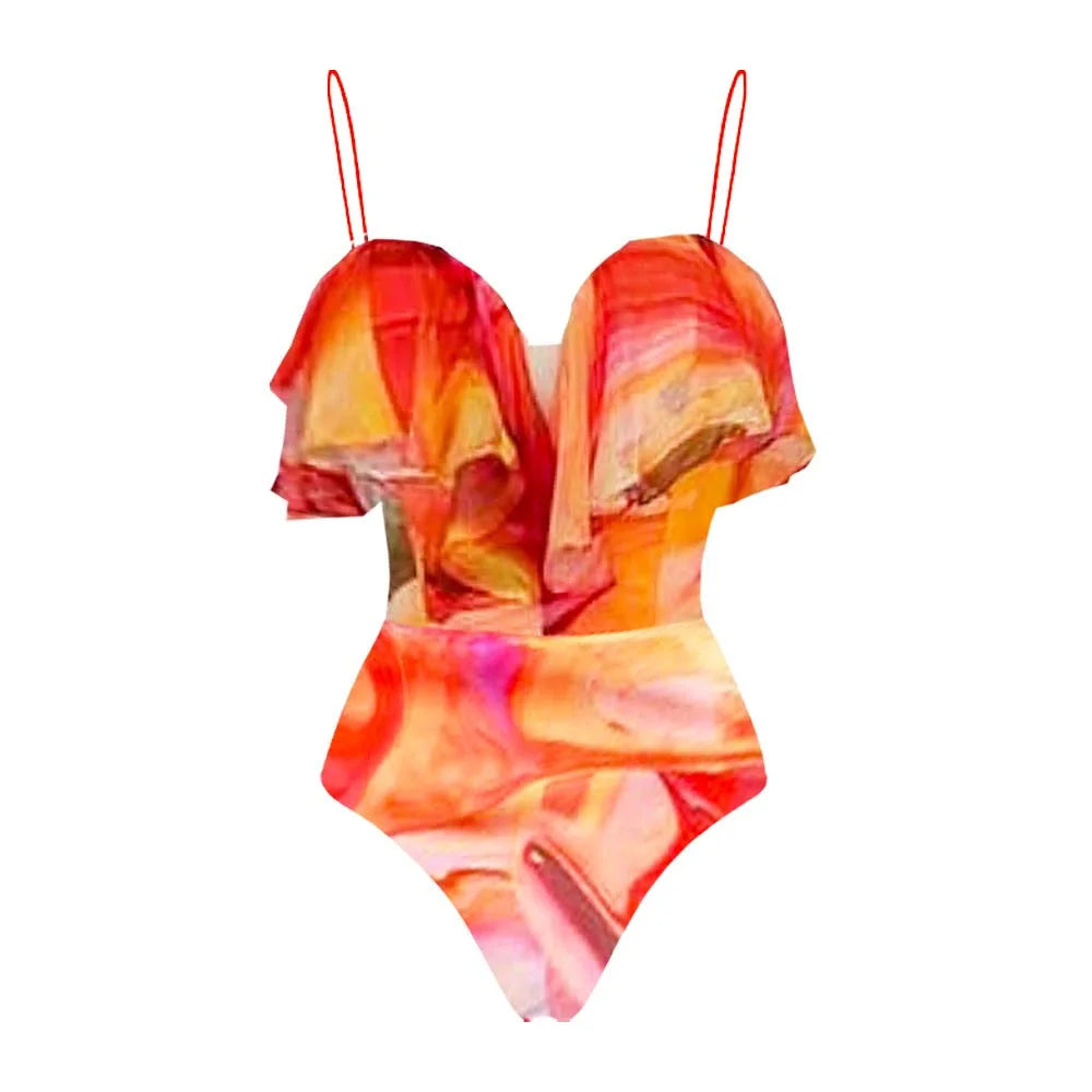 Floral 2Pcs Sexy Swimsuit 2026 Bandeau Biquini Women Bikini Push UpSwimwear Female Swim Suits Cover Up Bathingsuit Beachwear