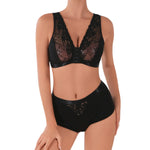 2pcs/Set Sexy Women Underwear Elegant Sexy Lingerie Sets No Pad 3/4 Cup Brassiere Breathable Women's Panties and Bras Outfits