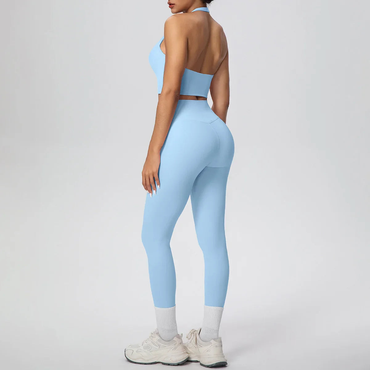 Yoga Clothing Set Women's High Waisted Leggings and Top 2 Piece Seamless Fitness Exercise Clothing Gym Sportswear Tracksuits