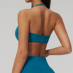 Breathable Bra Gym Top Women Bras High Support Thin Strap Halter Sports Bras Push-up Workout Underwear Shockproof Yoga Tank Tops