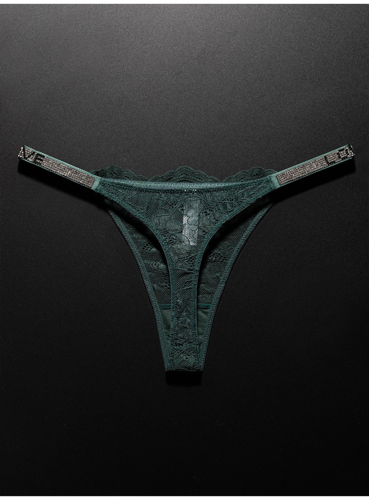Lace Sexy Girls Women Panties Seamless Underwear Rhinestone G String Letter Transparent Thong For Female Low Rise Ladies Briefs