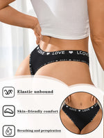 6Pcs/Set Women Seamless Panties Sexy Low Waist Thong Female Breahtable Underwear Ladies Love Heart Panties Lingerie