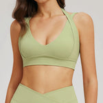Workout Clothes Woman Gym Top Breathable Sports Bra Fitness Trainning Shoulder Strap Yoga Bra Outdoor Jogging Push Up Underwear