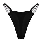1pcs Low Waist Black Sexy Women's g-string Breathable Comfortable Sexy Lingerie Elegant Lady thongs Bikini Female Underwear