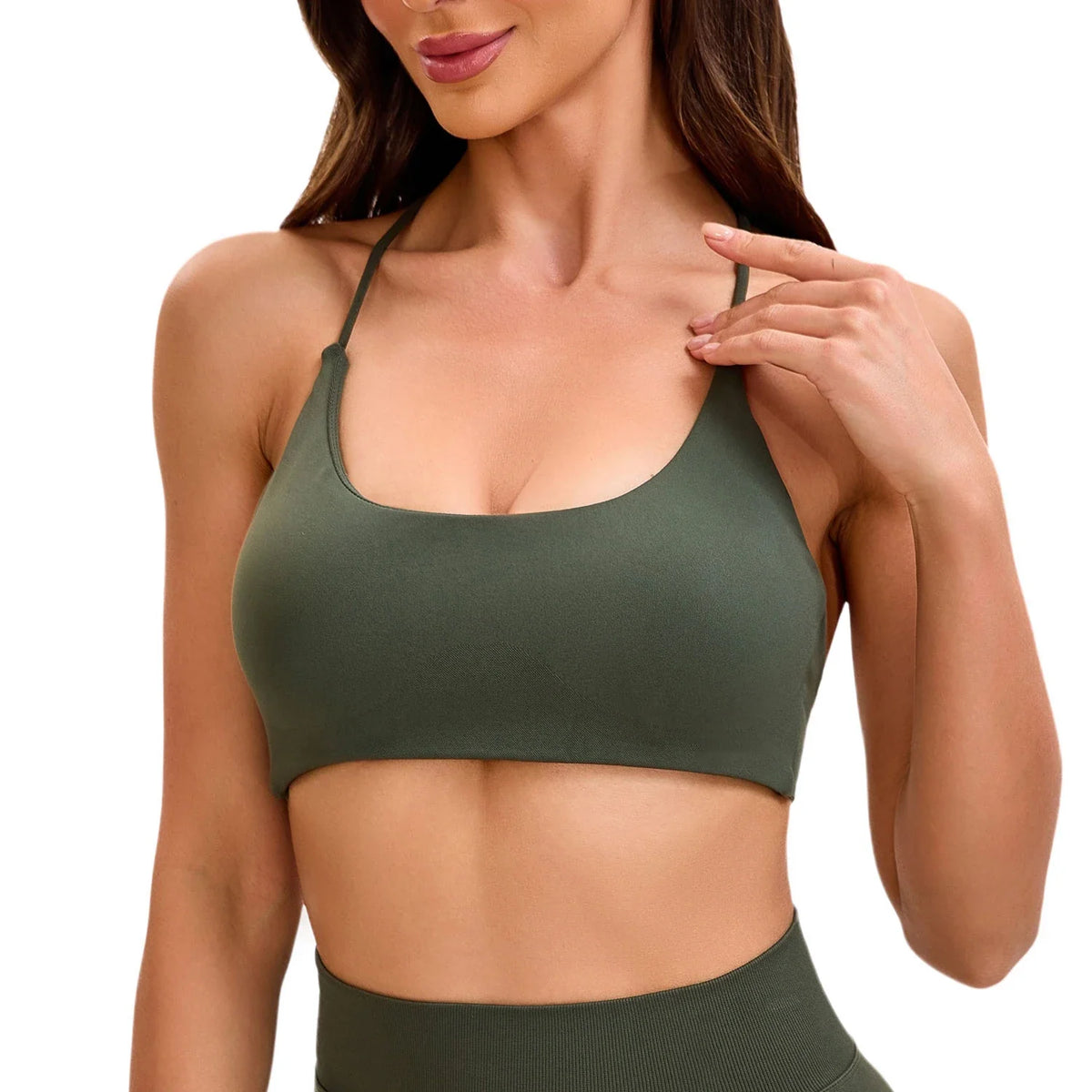 NCLAGEN Twist Back Bra High Support Sports Top Women Gym Wear WorkoutPush-up Seamless Yoga Underwear Fitness Running