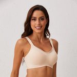Women's Wire-free Seamless Bra Full Cup Breathable Thin Padding Bras Solid Color Plus Size Comfortable Outer Bra Underwear
