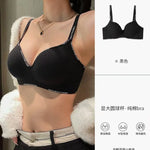 Deep V Knitting Bra Women's Underwear Small Chest Sexy Push Up Lingerie Seamless Bra for Women Bra Thick Bralette 32-38AB