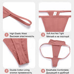 New 3PCS/Set Cotton Bikini Panties Women Sexy Solid Color Low Waist Thongs Female Breathable G-String Underwear Comfort Lingerie