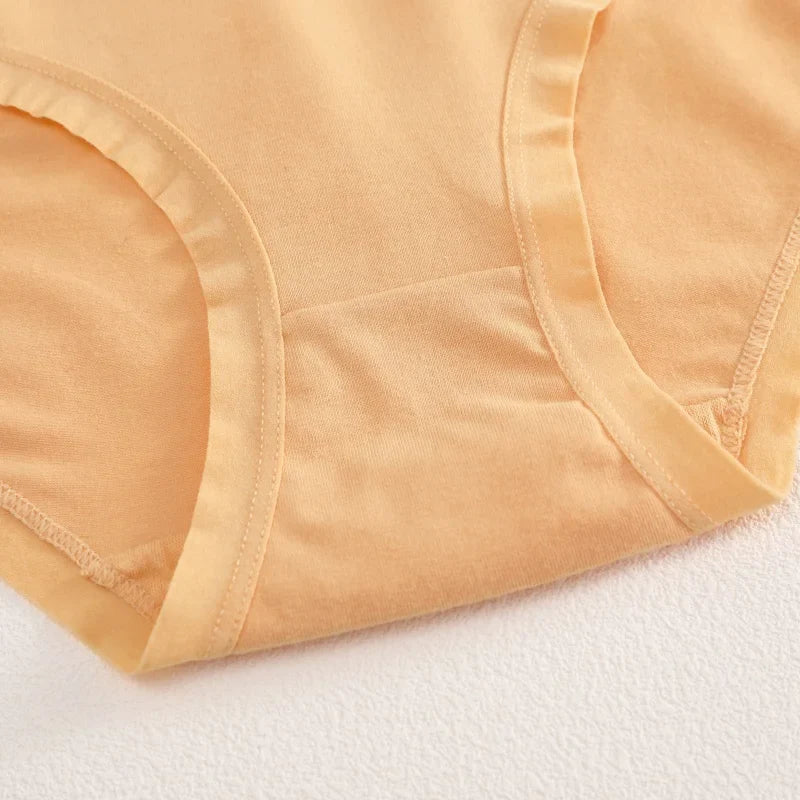 4Pcs/Set Women Cotton Briefs Seamless High Waist Breathable Underwear Female Stretch Comfortable Lingerie New solid color Panty