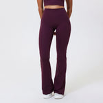 Hearuisavy Summer Woman Workout Flared Pants Leggings Pilates Fitness Trousers High Waist Butt Lifting Yoga Bell-Bottom Pants
