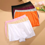 3PCS Women's Panties Cotton Seamless Sports Boxers Underwear Female Solid Color Briefs Cozy Lingerie Intimate Underpants XS-XL