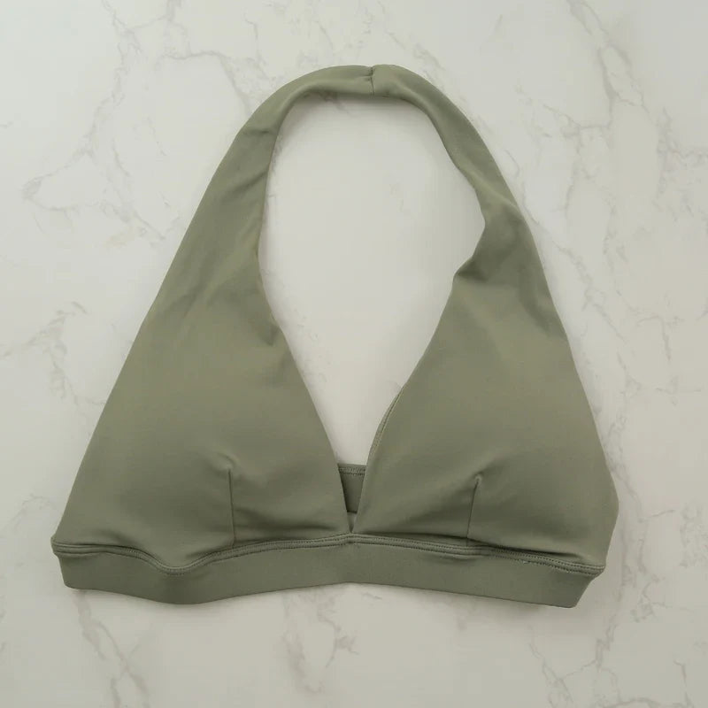 DIAS FIT JOY -Neck Hanging Neck Naked Feeling Yoga Bra for Running Fitness Cycling - Breathable Comfortable Sports Bra for Women