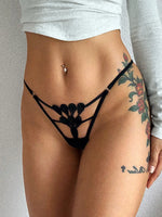 Sexy Thong Lace Panties Women Briefs Girls G String Hollow Out Transparent Underwear Female Thin Low Waist Lingerie Size S-XL