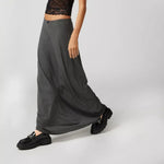 Women Casual Spring Summer Long Skirts Solid Color Fashion Straight Skirts Elegant Loose Y2k Outfits For Female Streetwear