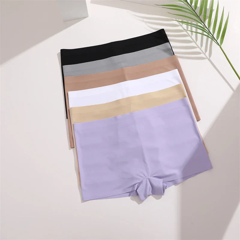 Women's Seamless Panties Sports Boxers Underwear Female Solid Color Comfortable Briefs Cozy Lingerie Intimate Underpants S-XL