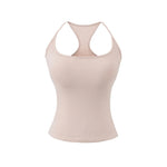 Soft Blush Pink Tank Top For Women Slim Fitted Design Stretchy Fabric Seamless Comfort For Casual Outings Or Light Workouts RSEZ