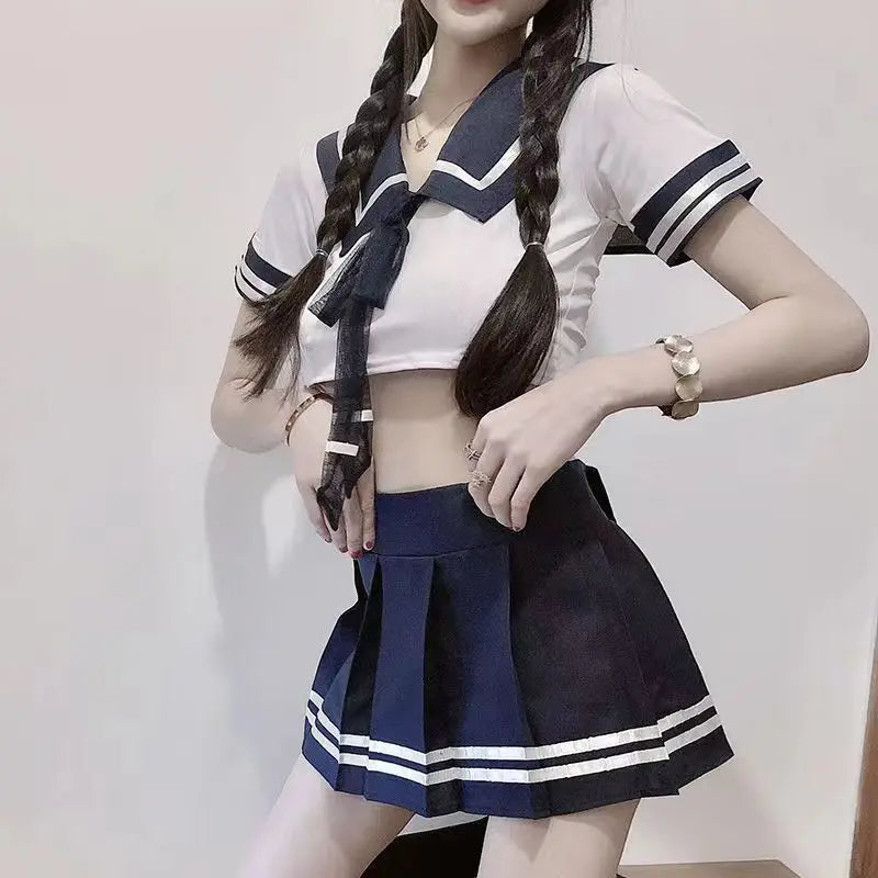 Sexy Cosplay Student Uniform Anime School Erotic Clothing Schoolgirl Lingerie Sets Role Play Sex Short Skirt Jk Uniform Set