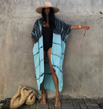 Beach Cover Ups for Swimwear Women Black Tie Dye Kimono Swimsuit Cape Summer Dress 2022 Beachwear Outfits Sales