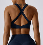 Hearuisavy Sports Bra Gym Underwear High Strength Shockproof Running Yoga Crop Top Breathable Pilates Push Up Fitness Tops Women
