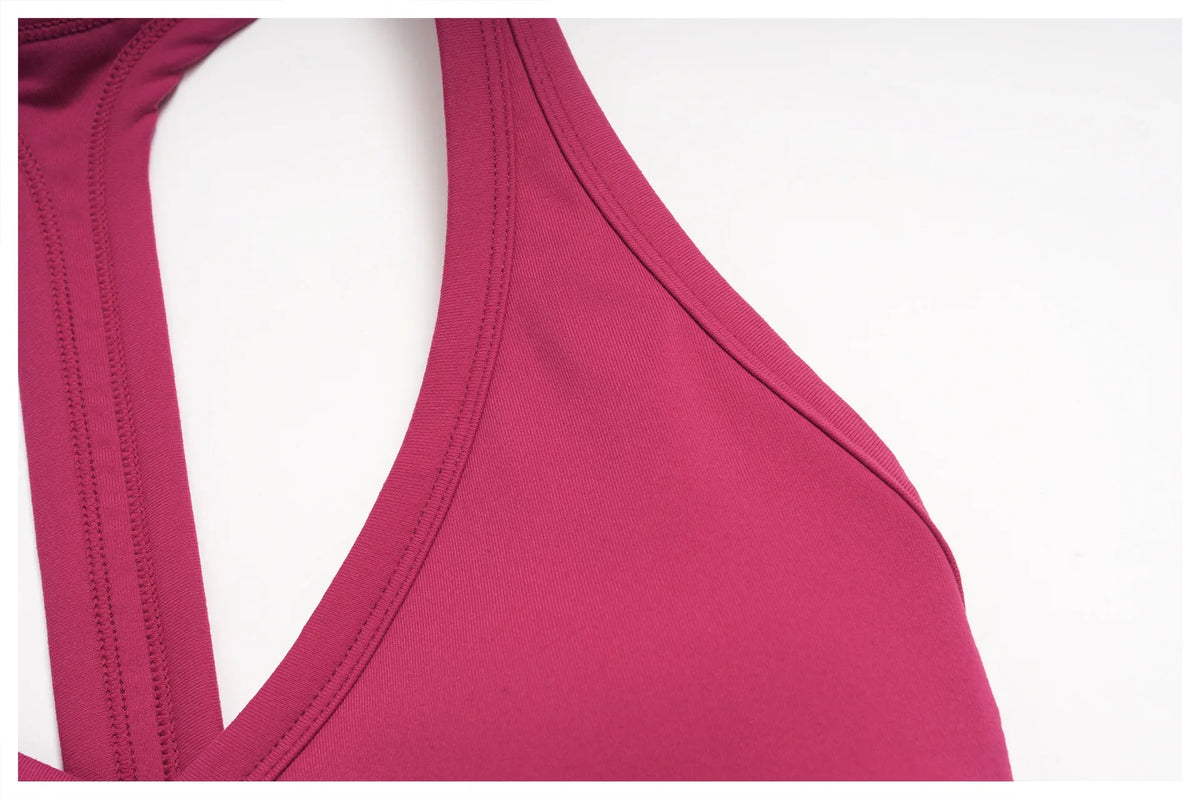 Women Yoga Sports Bra High Strength Gym Tank Top Push-Up Workout Bra Fitness Vest Comfortable Naked Feeling Gym Bra Fitness Bra