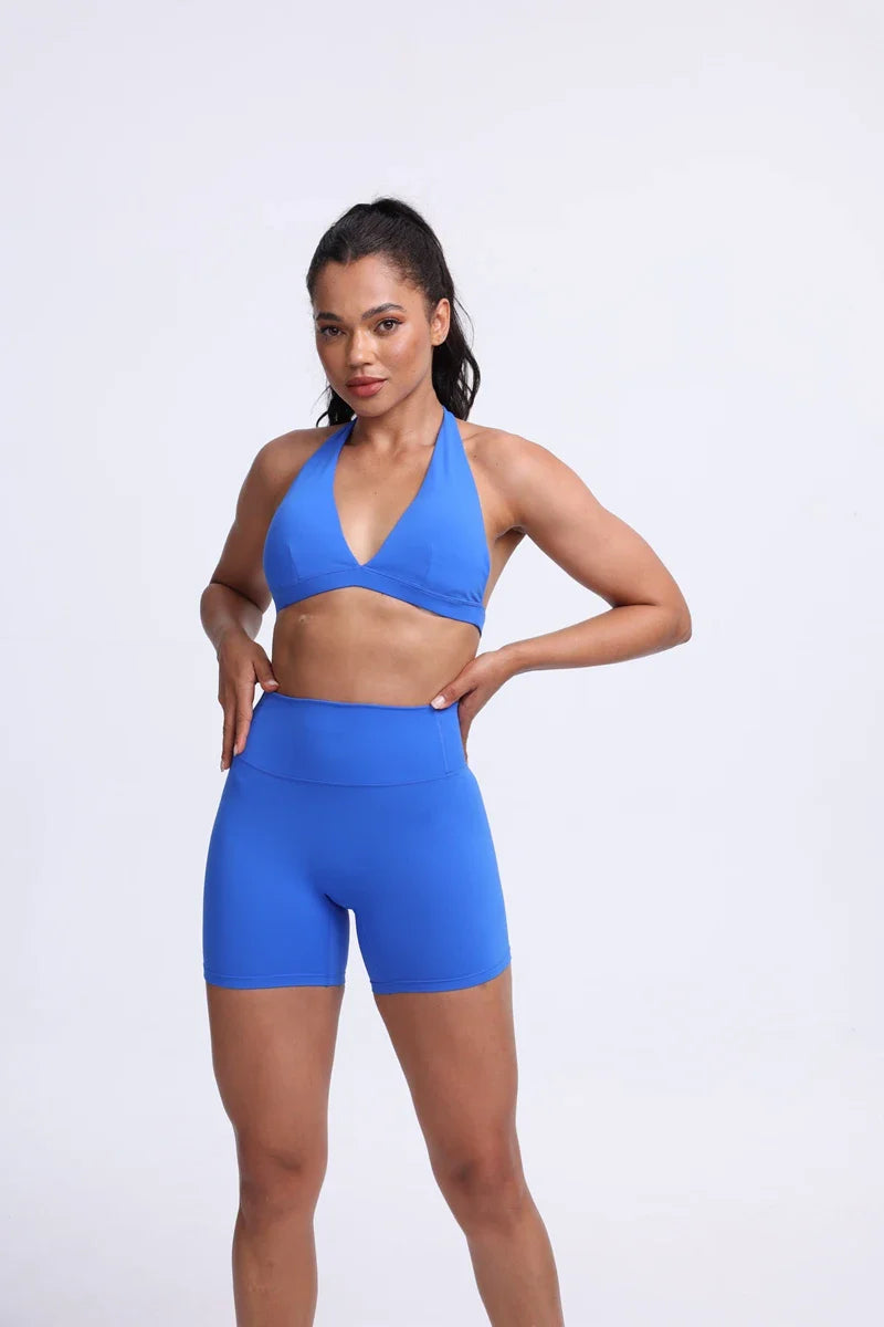 DIAS FIT JOY -Neck Hanging Neck Naked Feeling Yoga Bra for Running Fitness Cycling - Breathable Comfortable Sports Bra for Women