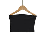 Sleek Seamless Crop Tops For Women Smooth Stretch Straight Neckline Classic Black And White For Summer Casual Daily Wear 72UE
