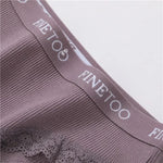 FINETOO 2Pcs/Set Women Cotton Brazilian Panties Plus Size M-2XL Lingerie Sexy Lace Underwear Low Rise Girls Intimates Underpants