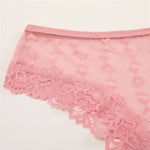 1PCS Bikini Lace Briefs Panties Women's Transparent Lingerie Sexy Female Underpants Floral Lace Perspective Waist Band Briefs