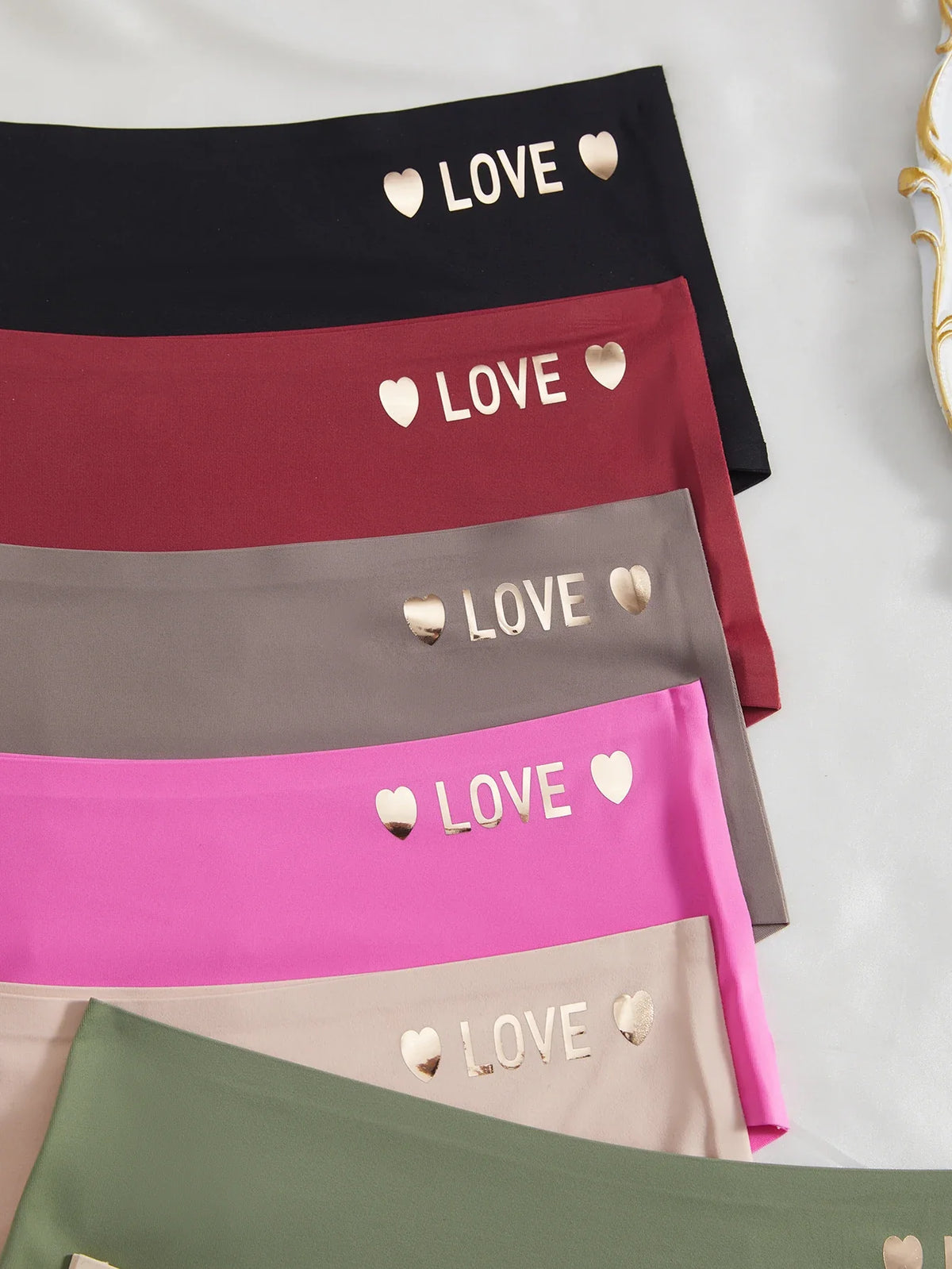 8pcs/Set Women Seamless High Waist Panties Letter Underwear Comfortable Stretchy Female Briefs