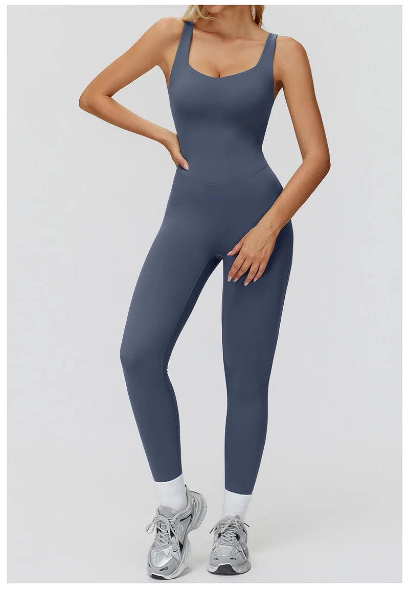Women Yoga one-piece Jumpsuit Fitness Sports Overalls Gym Clothin Pilates Workout Clothes Outfit push-up Activewear Sportswear