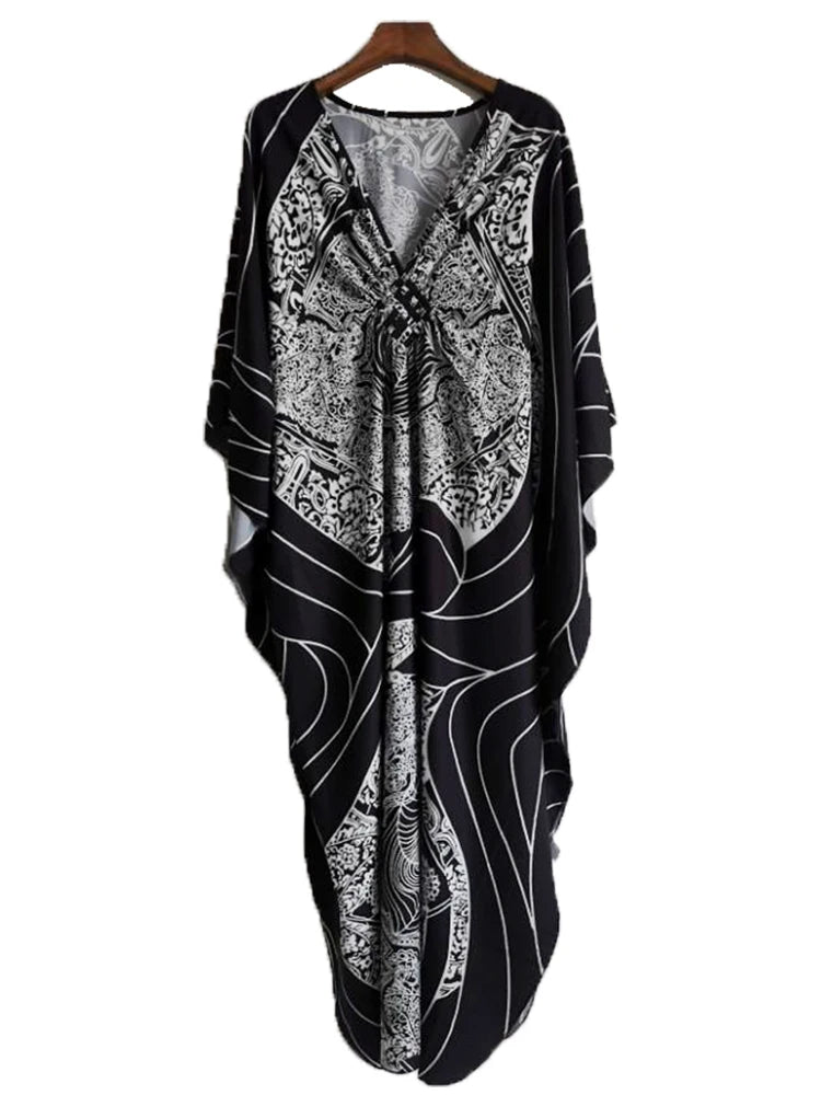 Easy Dry Beach Cover Up Robe Plage Vestido Playa Beach Pareo Swimsuit Cover Up Beachwear 2025 Bathing Suit Women Maxi Dress