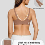 Women’s Wireless Bras Scalloped Push Up Bralettes No Und Full Cup Thin Mold Comfortable and Breathable Seamless Bra Sostén