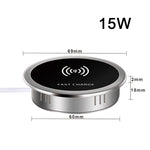 Desk Embeded Wireless Charger 15W Phone Charger 3.0 For xiaomi mi 11 10s Wireless Charging Pad For iphone 12 pro max x plus
