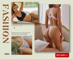 2PCS Women Sexy Cotton Panties Two Belts Hollow Out G-String Thongs Breathable Underwear for Female Solid Color Lingerie S-XL