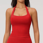 Hanging Neck Yoga Sports Bra Summer Shock Proof Gym High Strength Workout Fitness Underwear Push Up Top Yoga Bra Running Vest