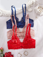 3pcs/Set Women's Sexy Lace Underwire Push Up Bra Women's Underwear Set