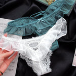 Girls G String Sexy Panties Women Underwear Lace Briefs Hollow Out Thong High Quality Transparent Underpants Lingerie Intimates
