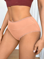 1PCS Women High Waist Seamless Panties Tummy Control Briefs Soft Breathable Solid Basic Underwear Ladies Lingerie S-XXL