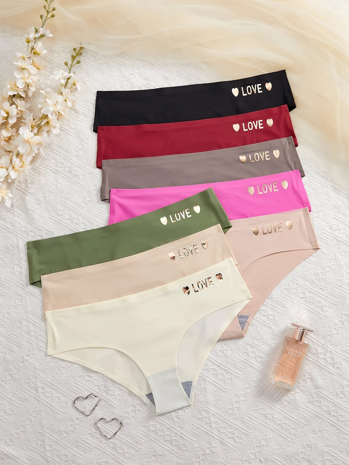 8PCS/Set Women's Panties Seamless Low Rise Briefs Comfortable Sexy Female Underpants Panties Intimates S-XL